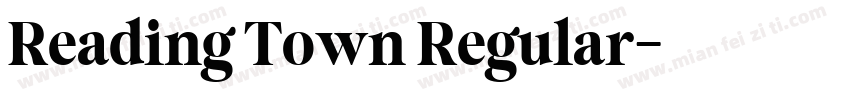 Reading Town Regular字体转换